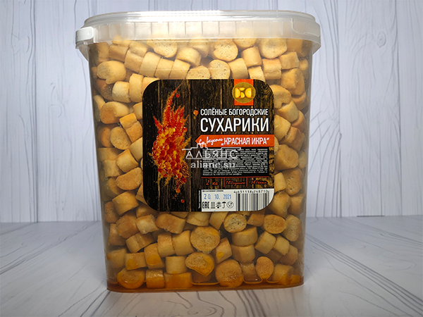 Сухарики с красной икрой в Камышине