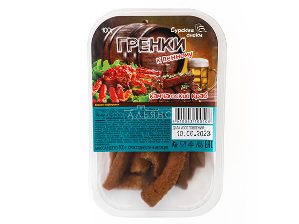 Сурские гренки Камчатский краб (100 гр) в Камышине