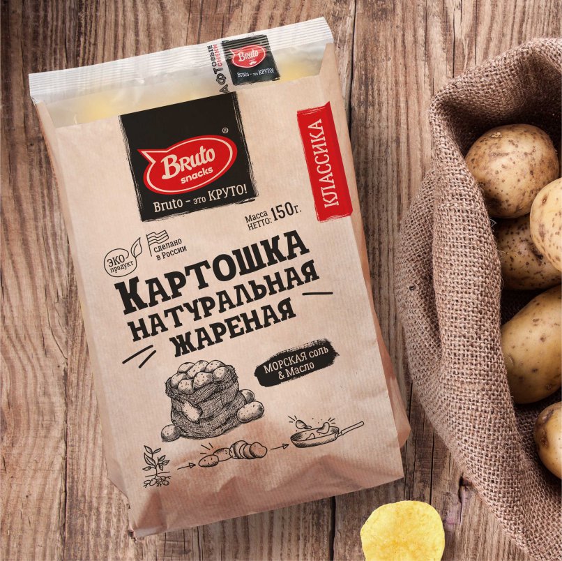 Картофель «Бруто» с солью 130 гр. в Камышине